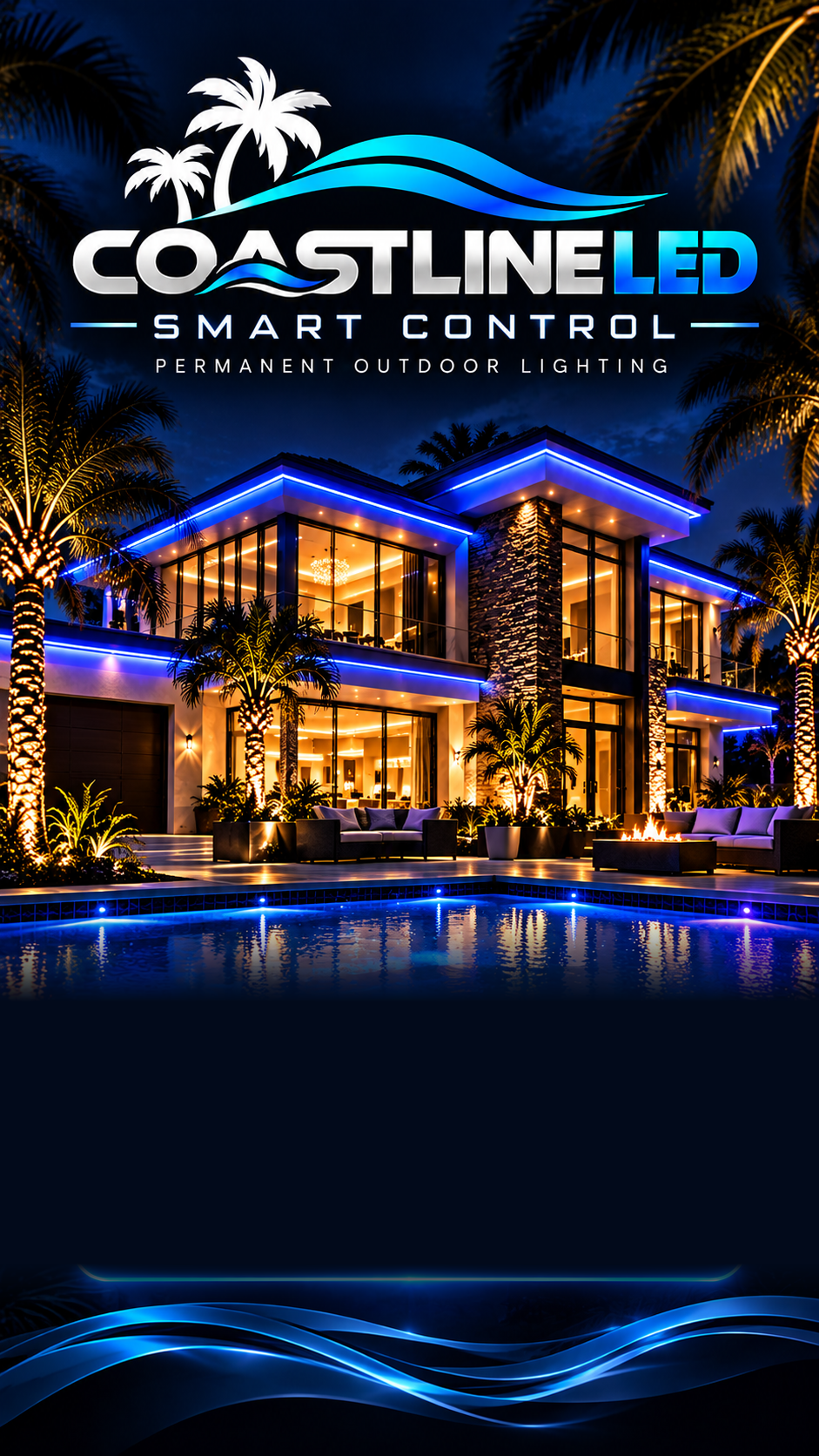 Coastline LED Smart Control luxury home welcome artwork